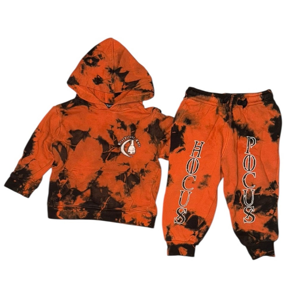 RARE Blackcraft Cult Orange Tie-Dye Hoodie and Joggers Set - 18M